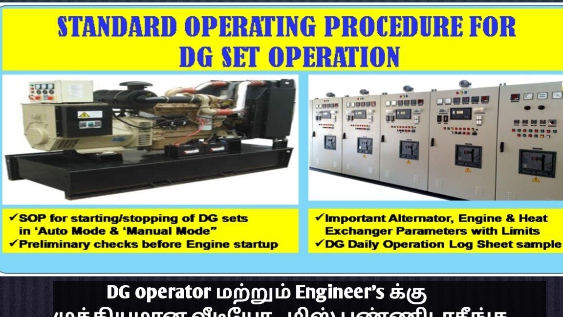 Procedimiento operativo estándar para el funcionamiento de grupos electrógenos/generadores diésel DG